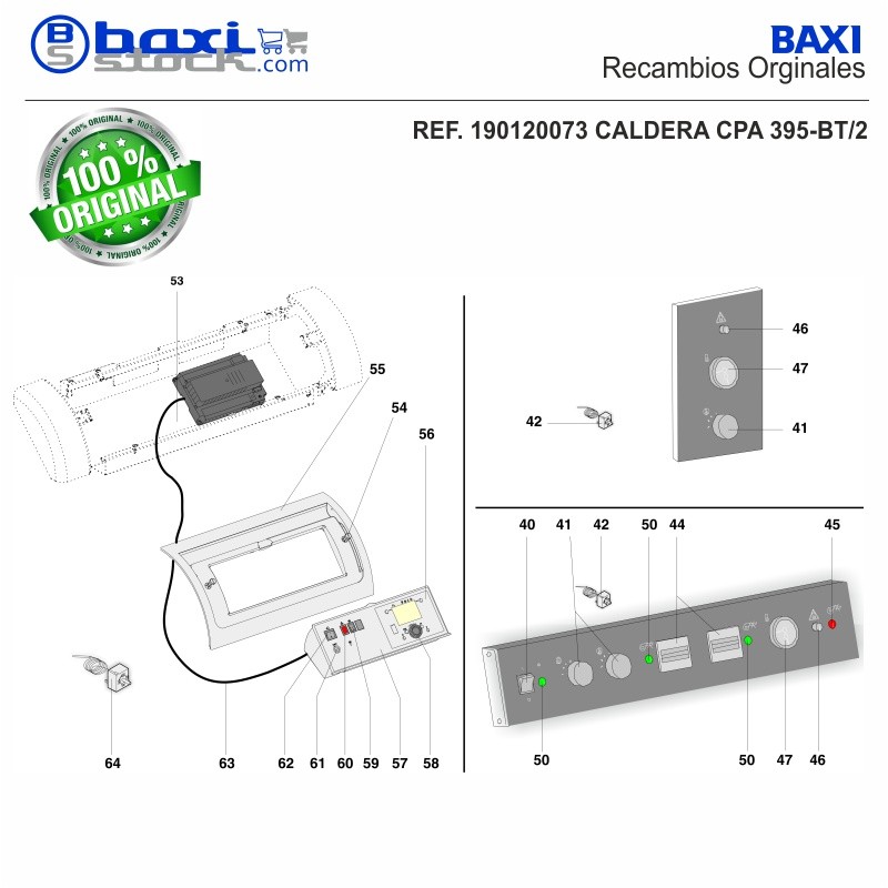 TERMOSTATO REGULACION 141071145 PARA CALDERA GASOIL BAXI ROCA GO-NGO CPA