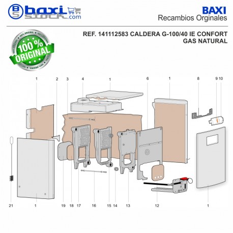 VÁLVULA DE GAS VK4100C G100