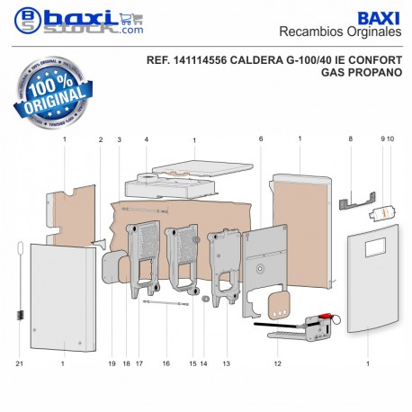 PROTECCIÓN FONDO CÁMARA COMBUSTION G100