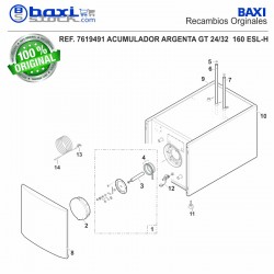 BRIDA COMPLETA ACUMULADOR 160 ARGENTA