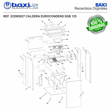 TAPA TRASERA SUPERIOR SGB 125-300