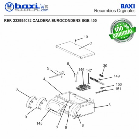 SOPORTE INTERNO LARGO CUADRO SGB 400-610 E