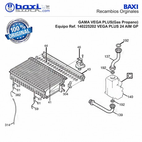 KIT INYECTORES GAS PROPANO DIAMETRO:0,69 VEGA PLUS CON DIAF. DIAMETRO:3,5