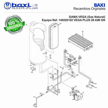 VASO DE EXPANSIÓN 7,5L VEGA PLUS